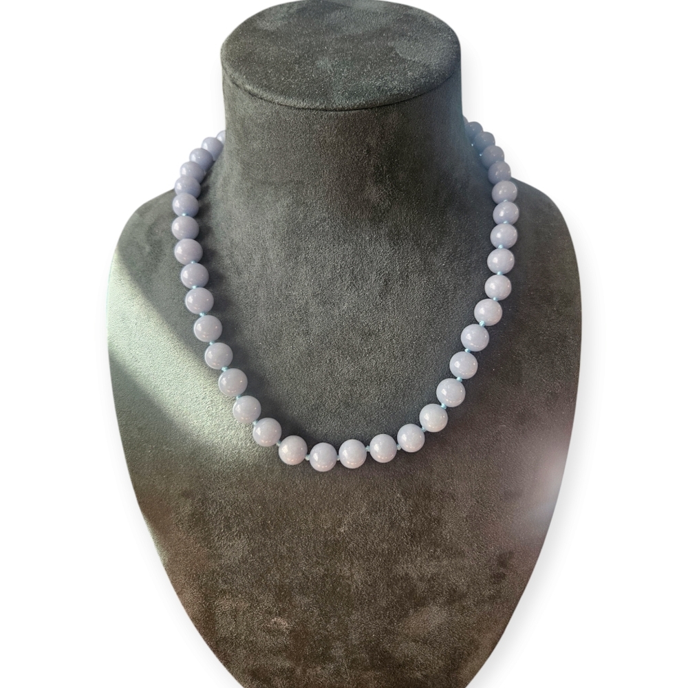 Angelite Bead Necklace